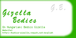 gizella bedics business card